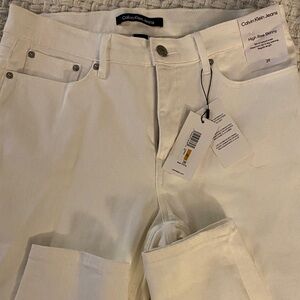 Calvin Klein Women's Cream High Rise Jeans